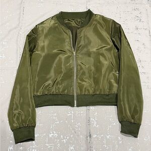 Olive Green Bomber Jacket